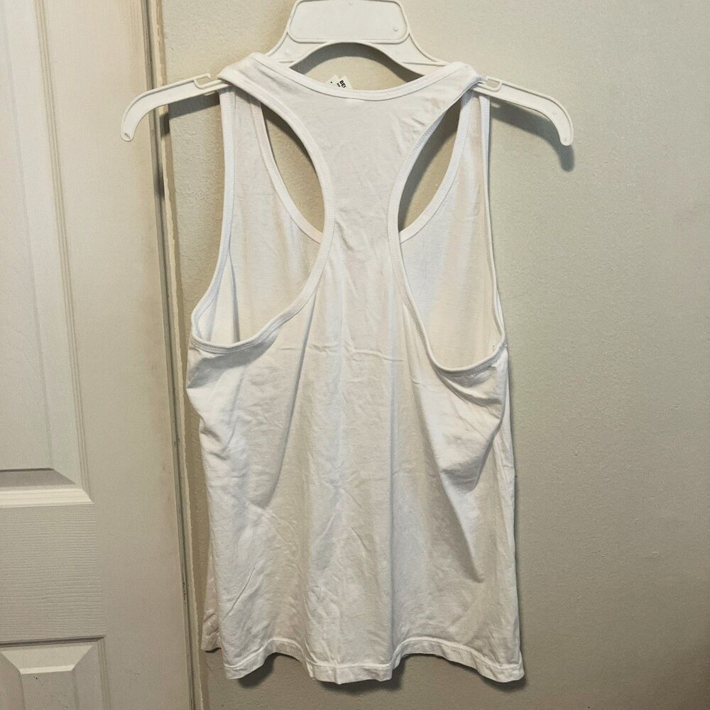 Bella + Canvas Airlume Jersey White RacerBack Tank Top - Large